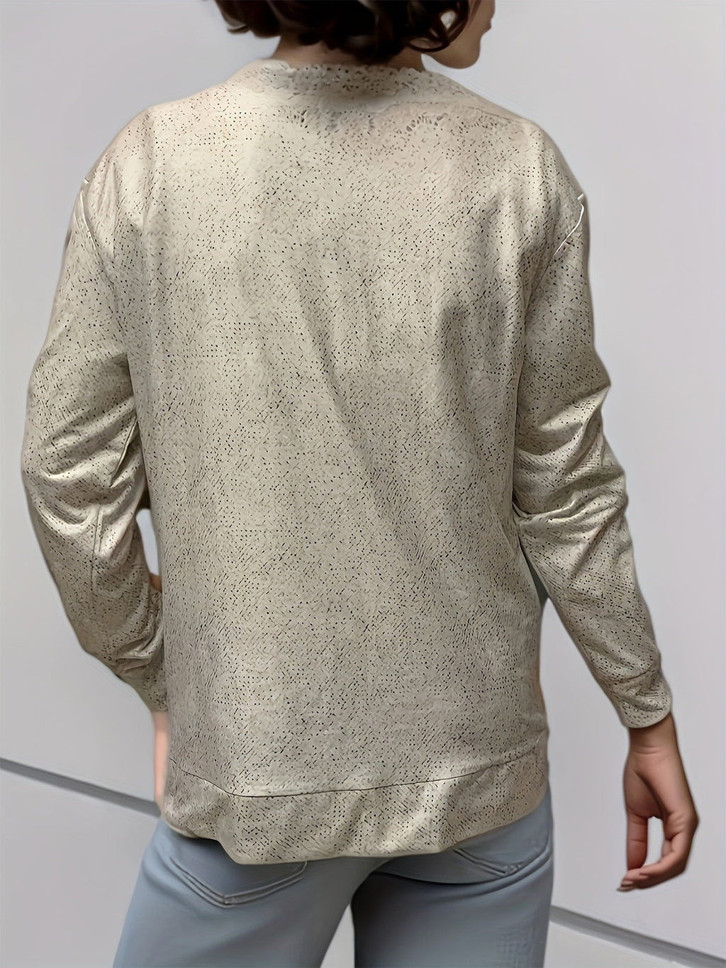 Women's Casual Cozy Long Sleeve Round Neck T-Shirt