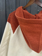 Women'S Cozy Vintage Nordic Fox & Floral Print Hooded Sweater