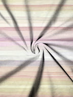 Women'S Casual Long Sleeve T-Shirt with Pastel Horizontal Stripes - Soft Round Neck Relaxed Fit Top