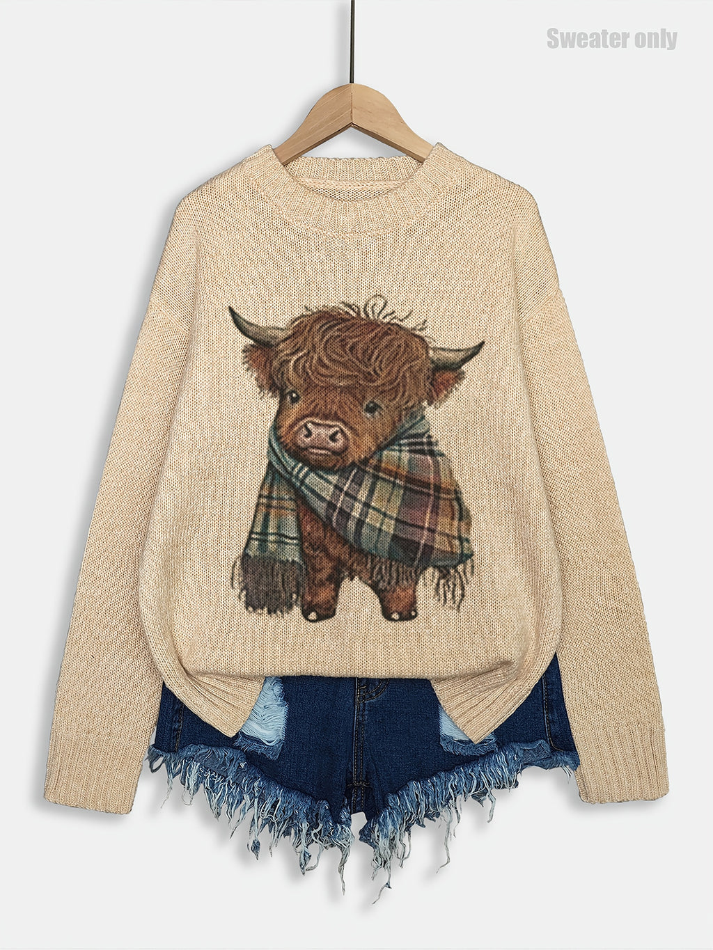 Women's Sweater - Pink & Brown Color Block Pullover, Cozy Fall/Winter Sweater