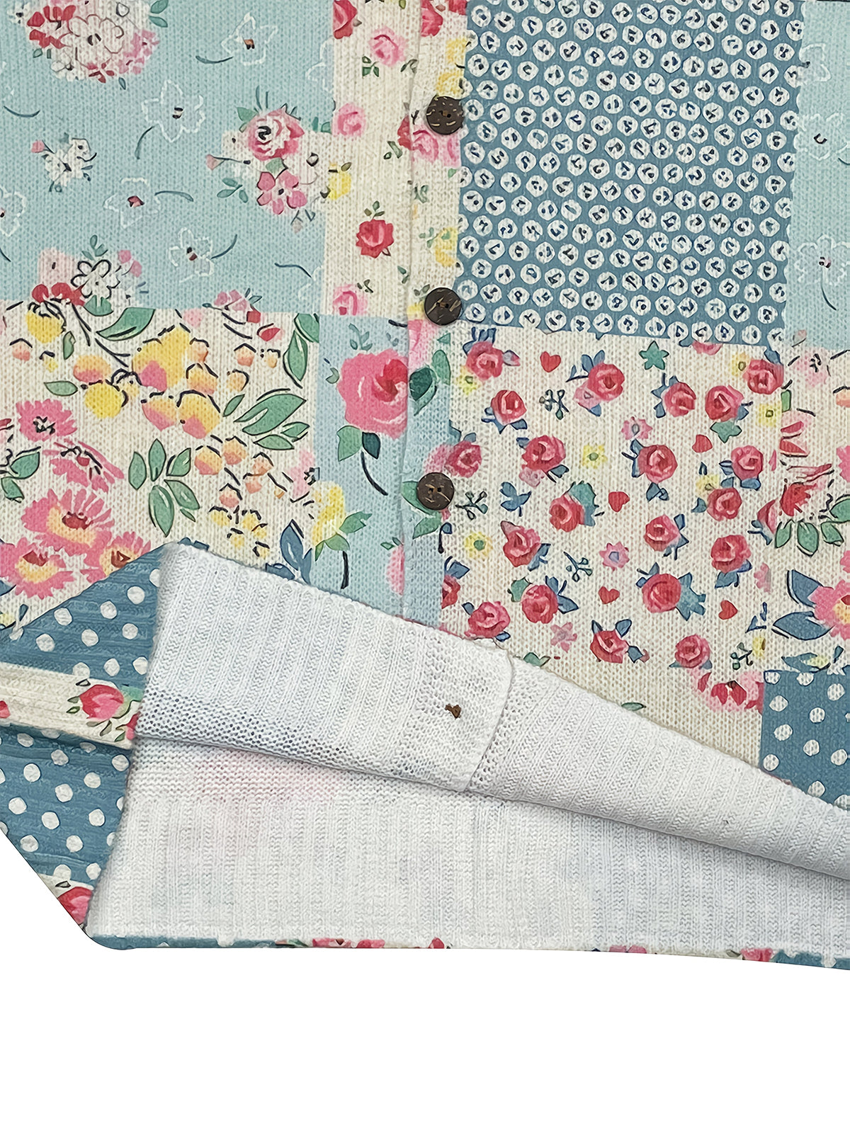 Women's  Fashion Button-Front All-Over Pattern Sweater Cardigan