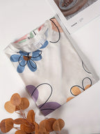 Women's Casual Floral Print Long Sleeve T-Shirt | Machine Washable Round Neck Top