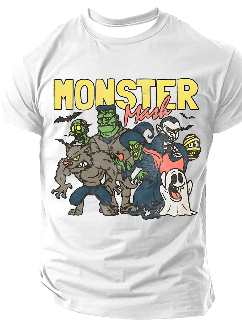 Men's Retro Movie Ghost Halloween Funny Slang Short Sleeve T-shirt