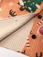 Christmas Style Mickey Mouse Christmas Tree Snowflake Picture Elk Pattern Cardigan