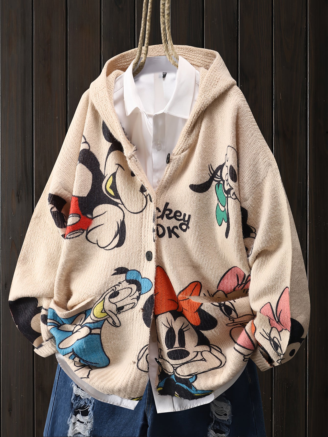 Women's Mickey & Minnie Mouse Donald Duck Official Vintage Sweater