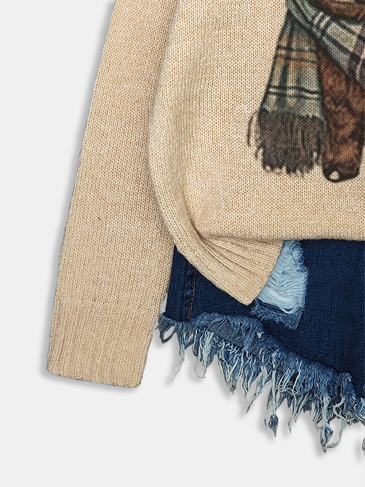 Women's Sweater - Pink & Brown Color Block Pullover, Cozy Fall/Winter Sweater