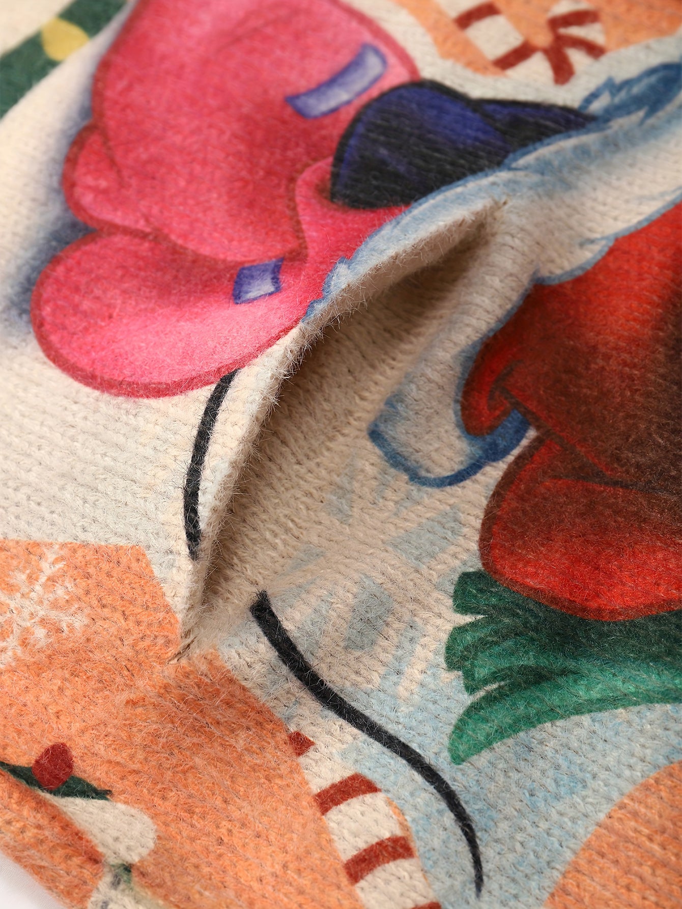 Christmas Style Mickey Mouse Christmas Tree Snowflake Picture Elk Pattern Cardigan