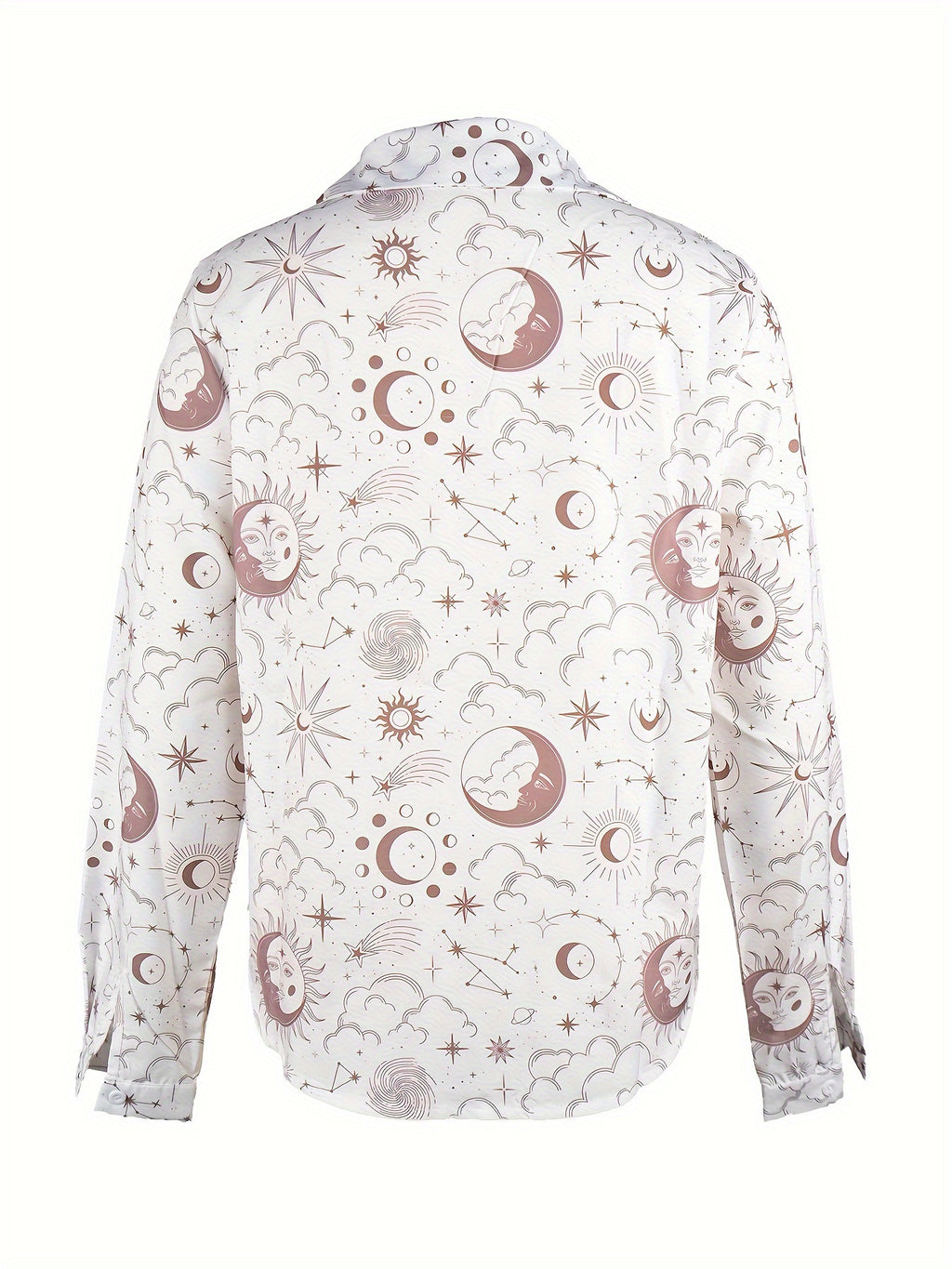 Moroccan casual V-neck printed long-sleeved shirt Random shipment