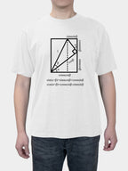 Science math triangle formula print crop top