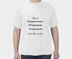 Geek Code Farmer Programmer Personality Fun I Just Write Code Print Men's Short Sleeve