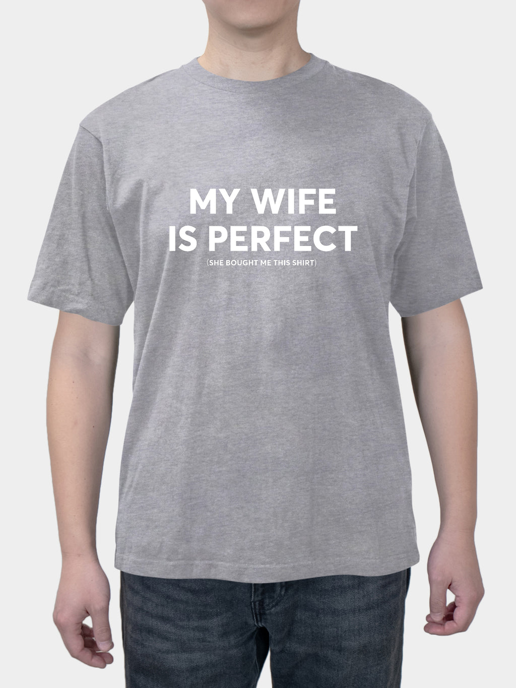 MY WIFE IS PERFECT Creative Text Summer short sleeves