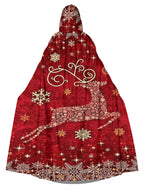Christmas Elk Pint Hooded Cape
