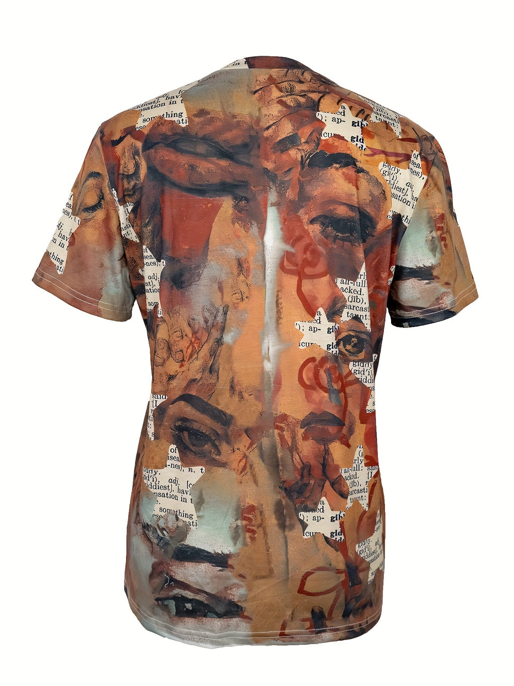 Round-neck short-sleeved loose and fun printed T-shirt