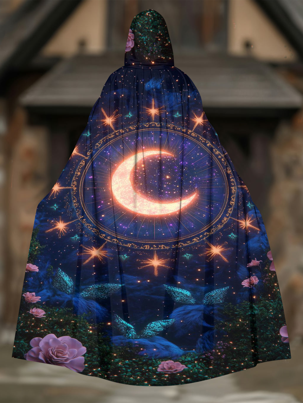Starry Sky Magic Circle Printed Cloak