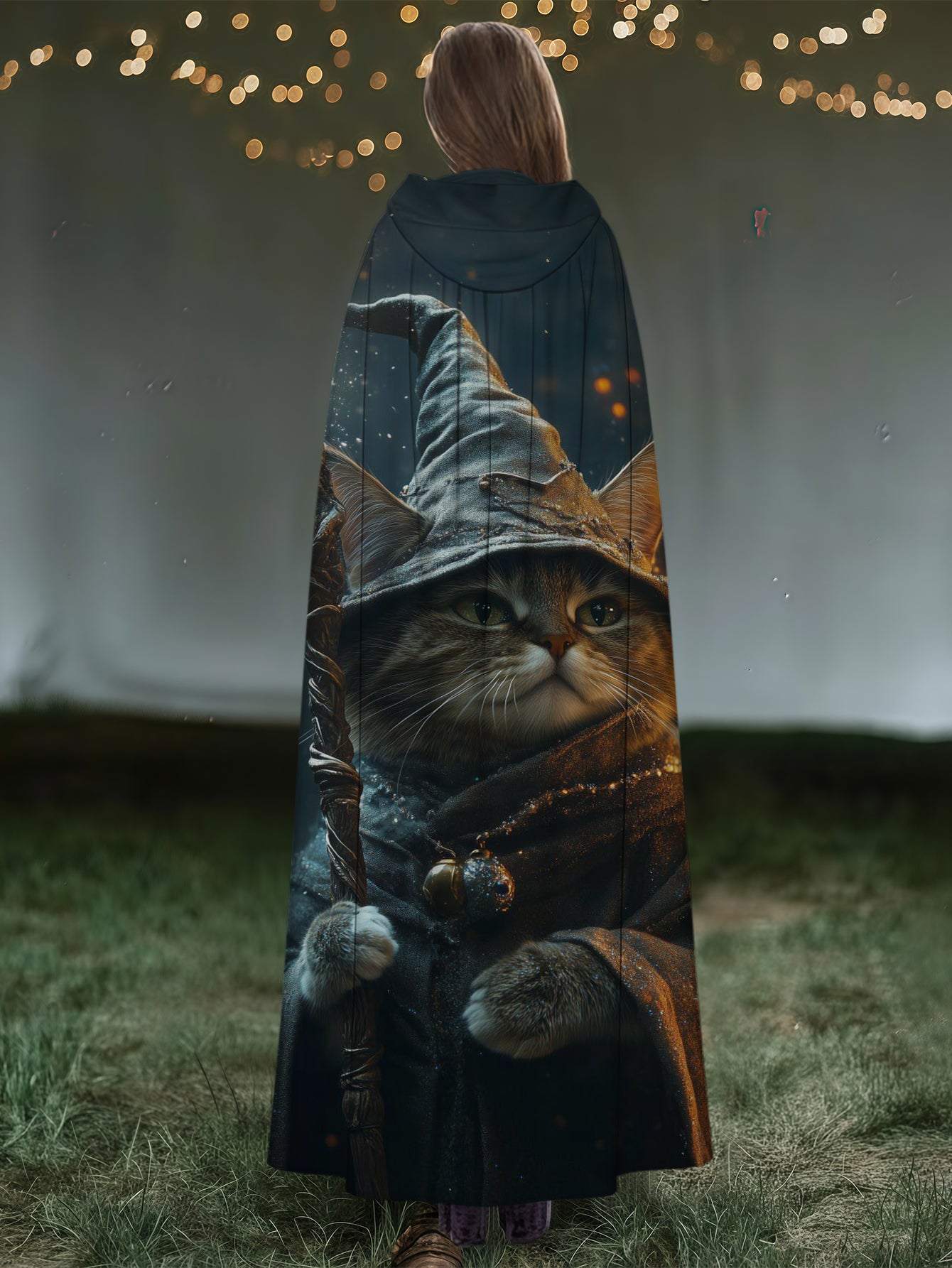 Magic Kitten Print Cape