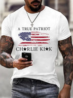 Men's A True Patriot Printed Casual T-shirt