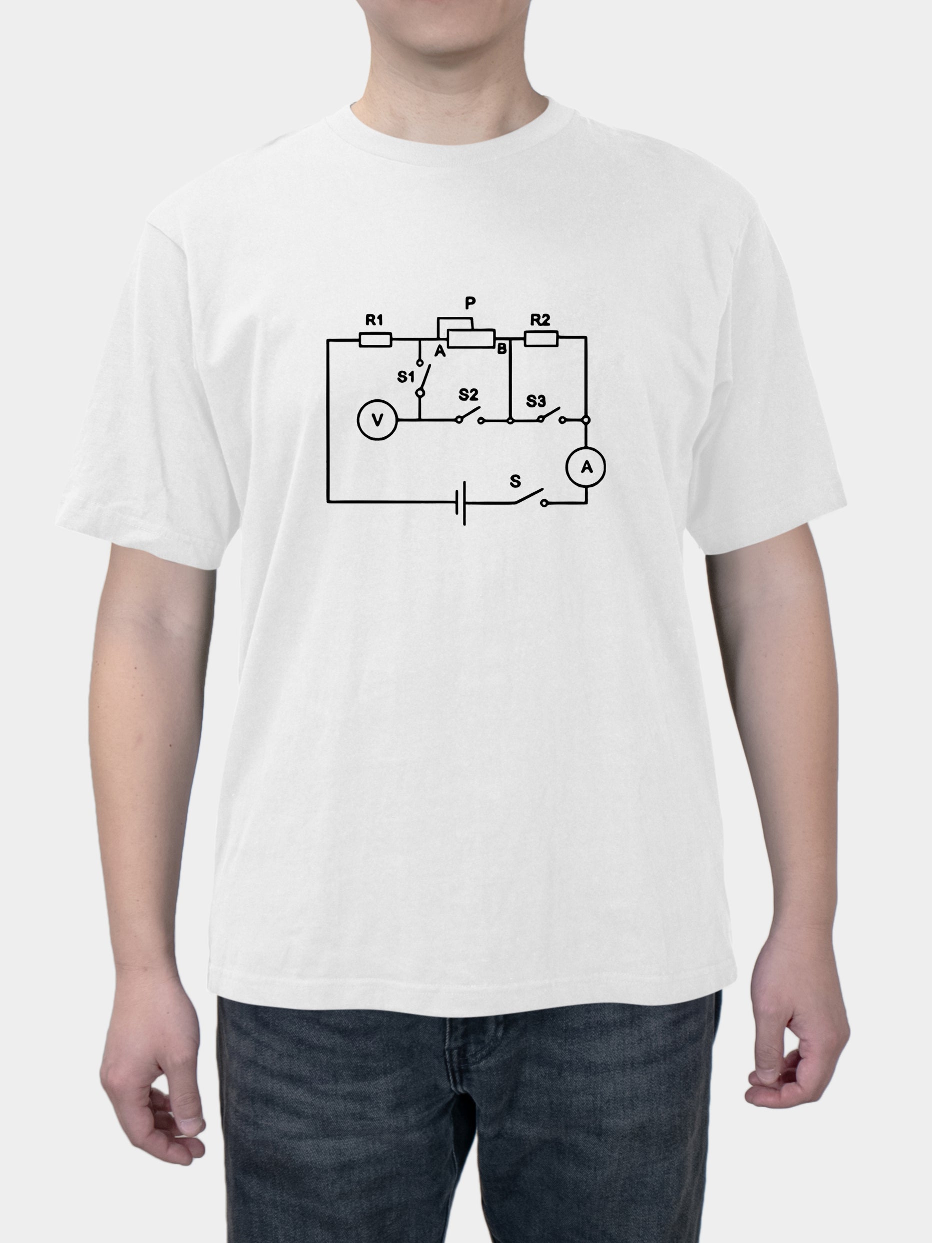 Physical circuit diagram science and engineering crop top