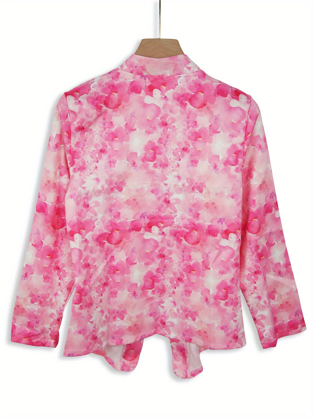 Floral print print long sleeve stand collar elegant slim fit jacket Random shipment