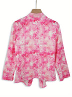 Floral print print long sleeve stand collar elegant slim fit jacket Random shipment