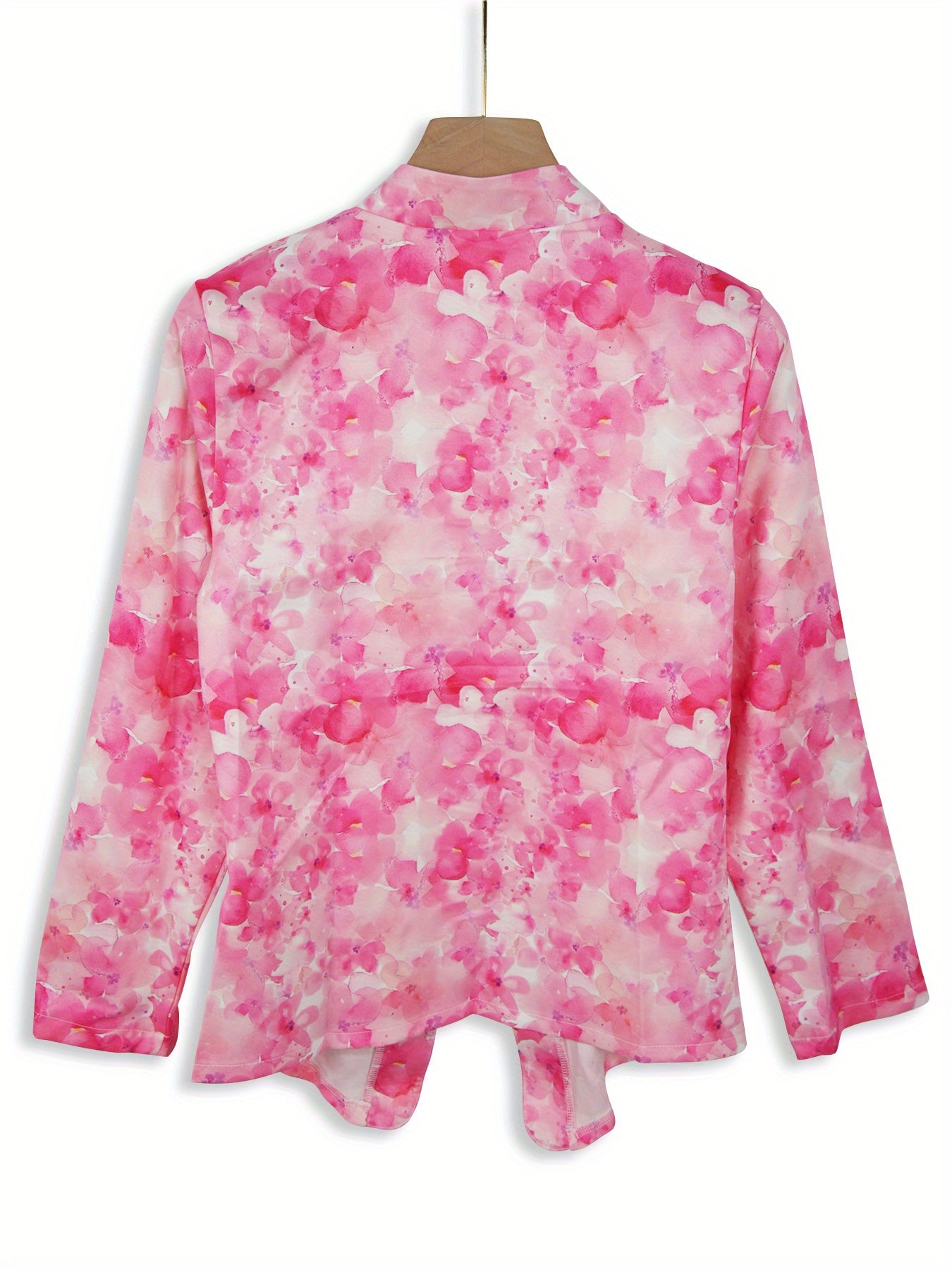Floral print print long sleeve stand collar elegant slim fit jacket Random shipment