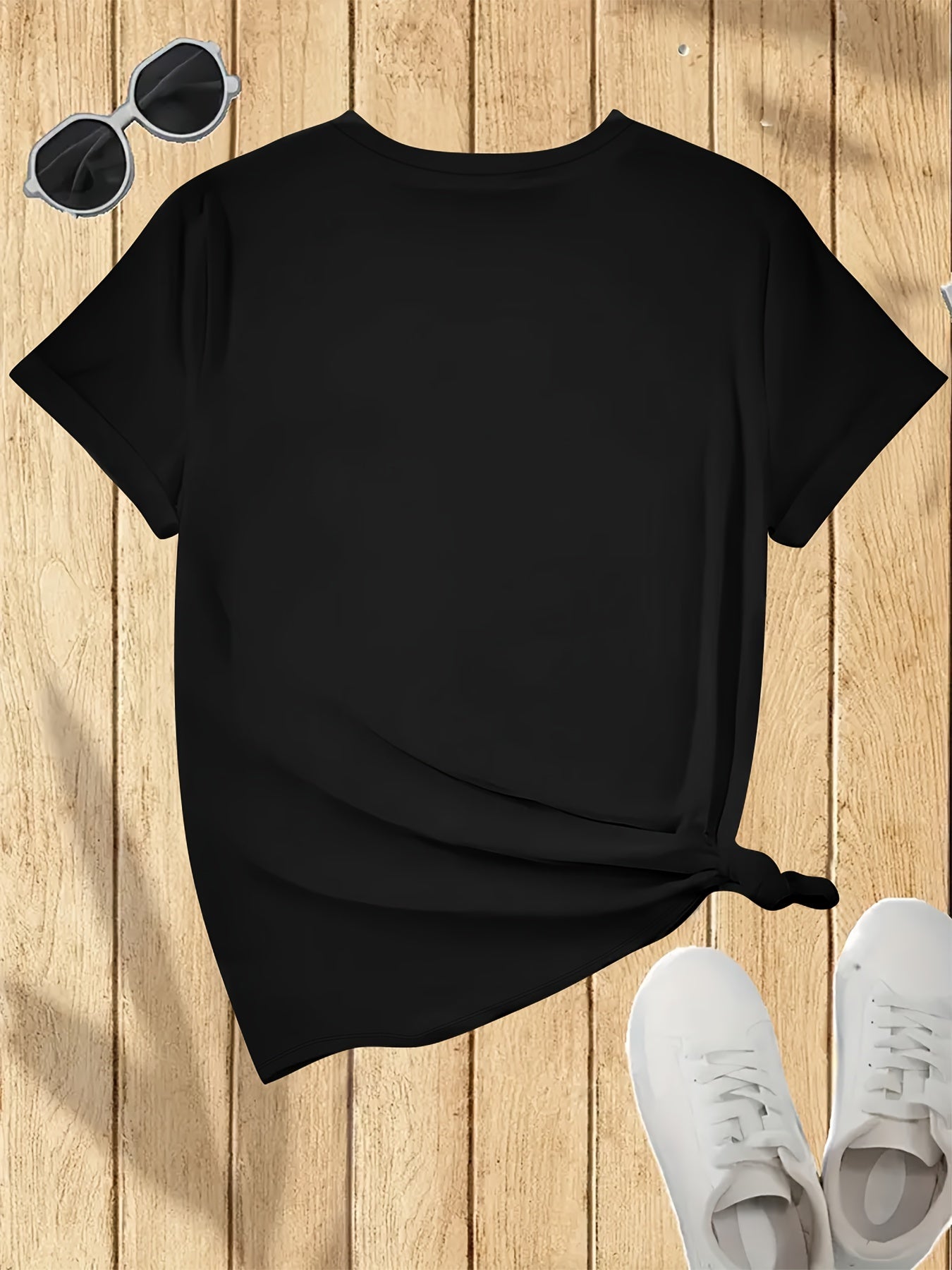 Summer short-sleeve resort casual floral print plus-size T-shirt Random shipment