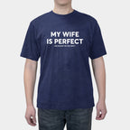 MY WIFE IS PERFECT Creative Text Summer short sleeves