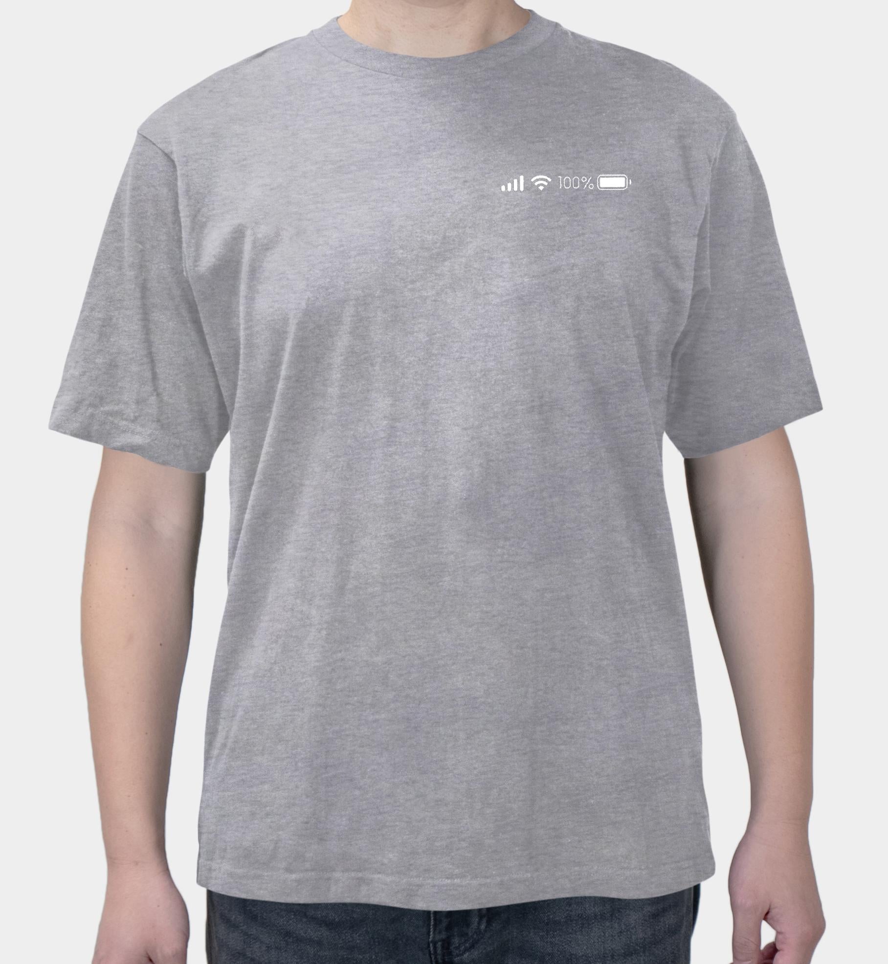 Low battery print cropped T-shirt