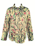 Floral print casual holiday long-sleeved shirt Random shipment