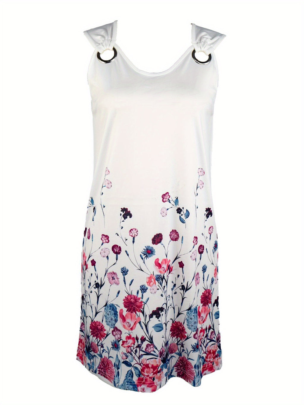 Floral print elegant V-neck dress Random shipment