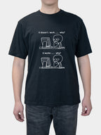 The daily troubles of a comic book programmer are printed crop tops