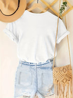 Butterfly-shaped cartoon glasses floral short-sleeved summer vacation casual printed plus Random shipment