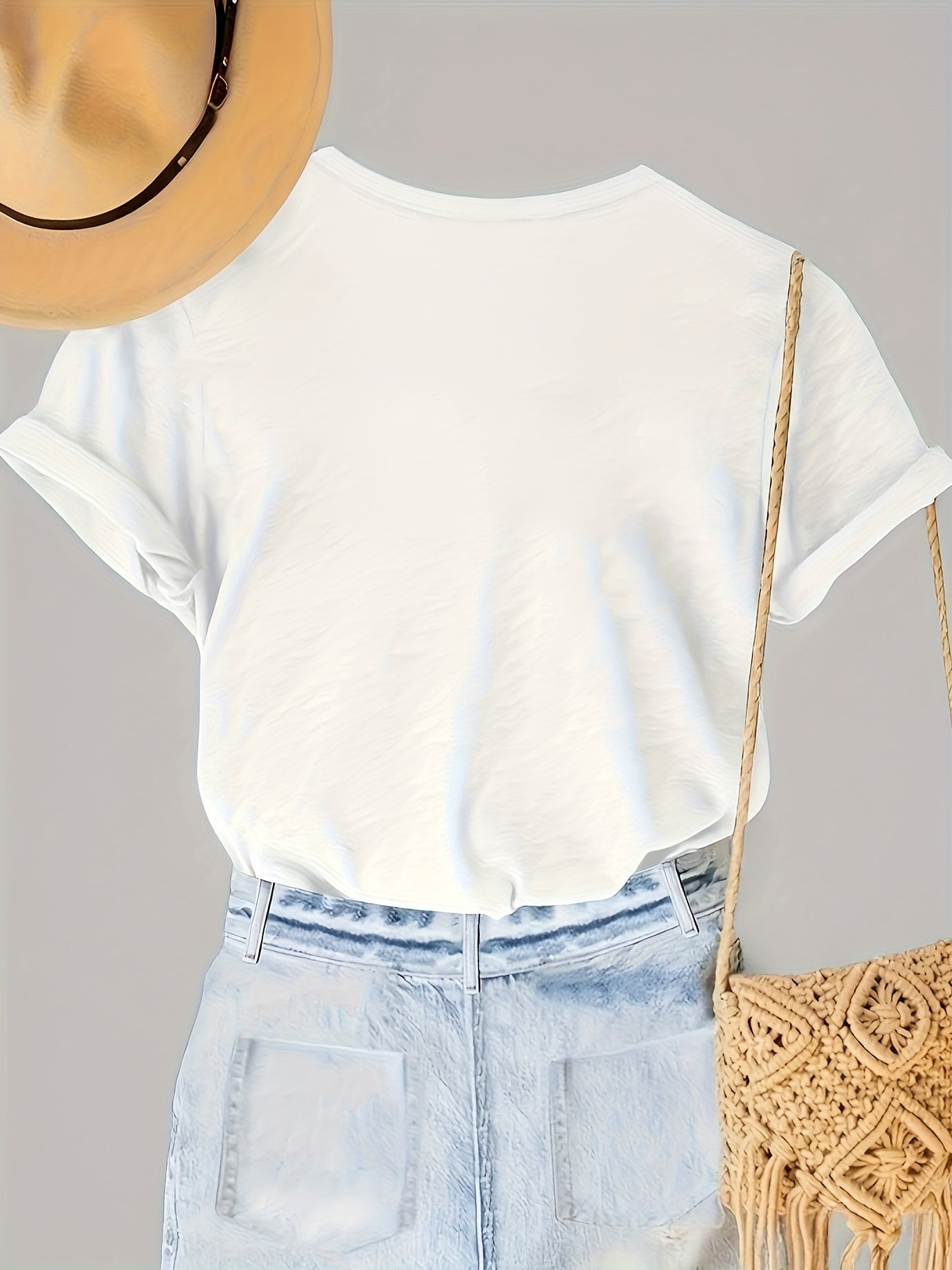 Tropical Flower Animal Totem Summer Short Sleeve Resort Casual Printed Top T-Shirt Random shipment