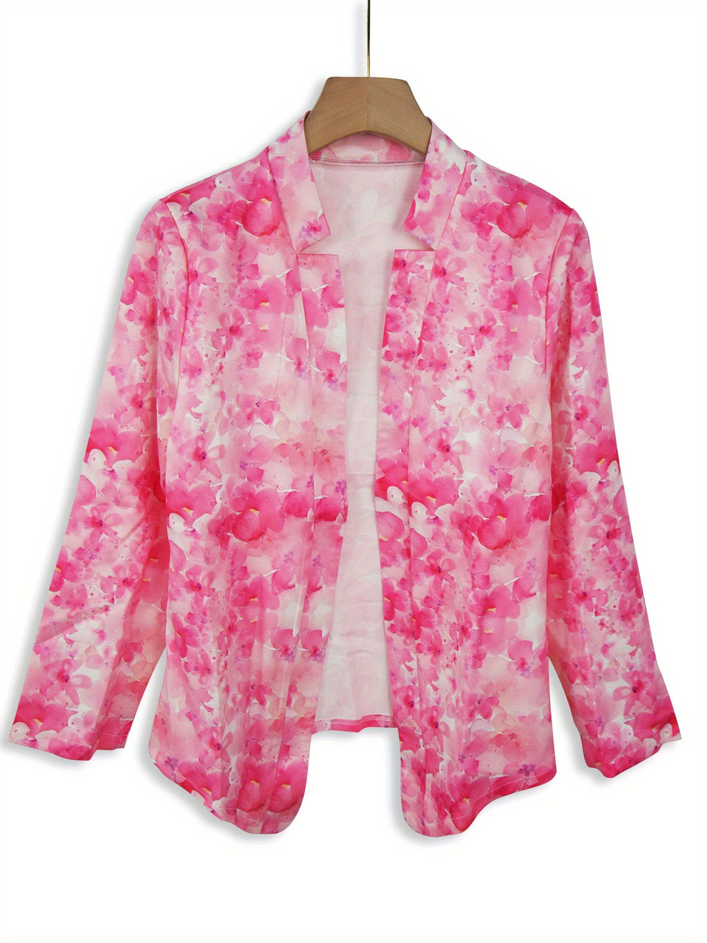 Floral print print long sleeve stand collar elegant slim fit jacket Random shipment