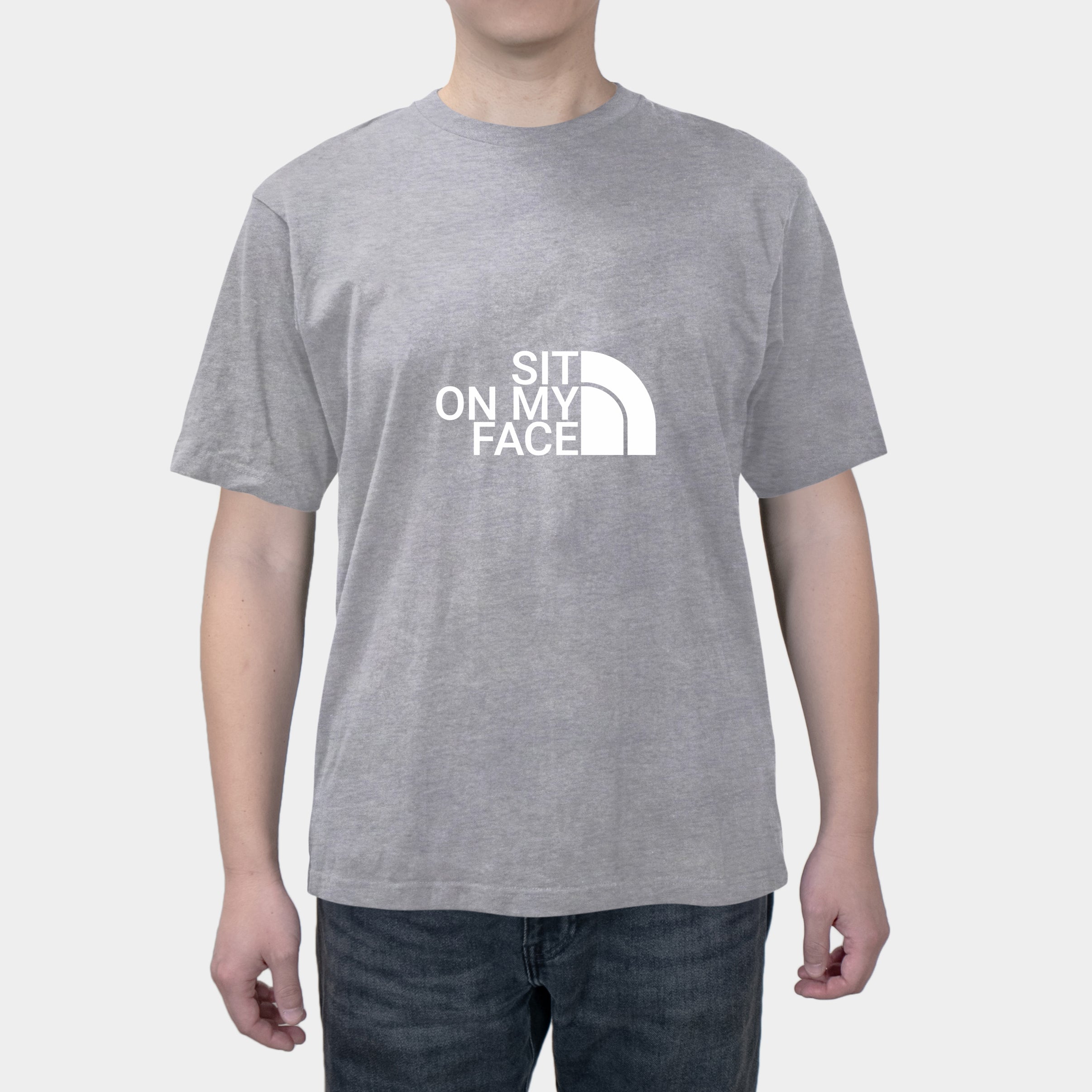 SIT ON MY FACE Fun English Summer Men's cotton short sleeves