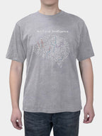 Creative Smart Brain print cropped T-shirt