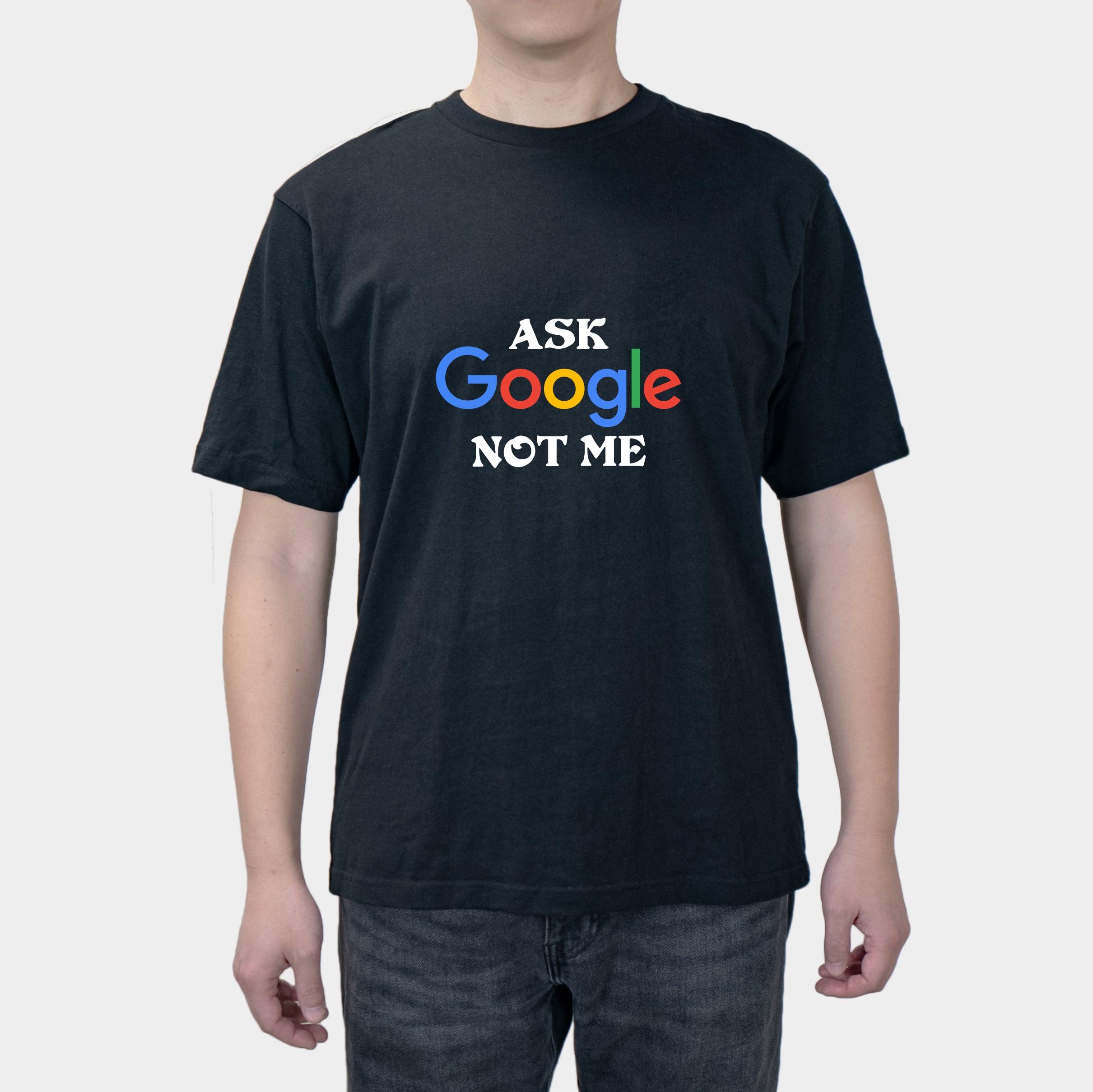 [Ask Google Don't Ask Me] Fun Text Loose Joker Cotton Summer Short Sleeve