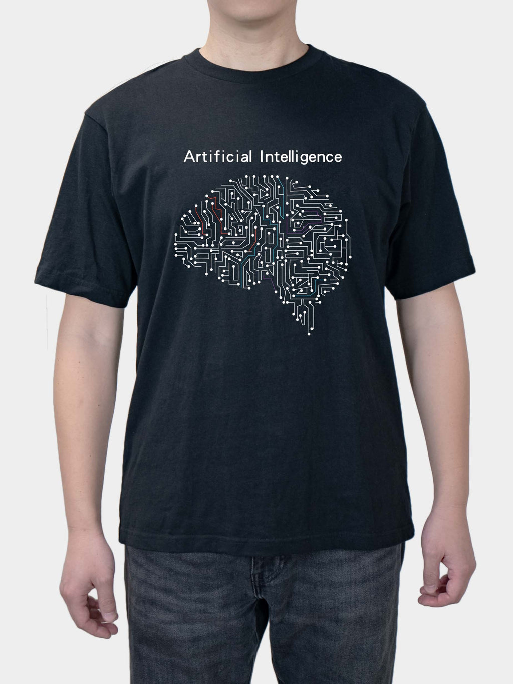Creative Smart Brain print cropped T-shirt