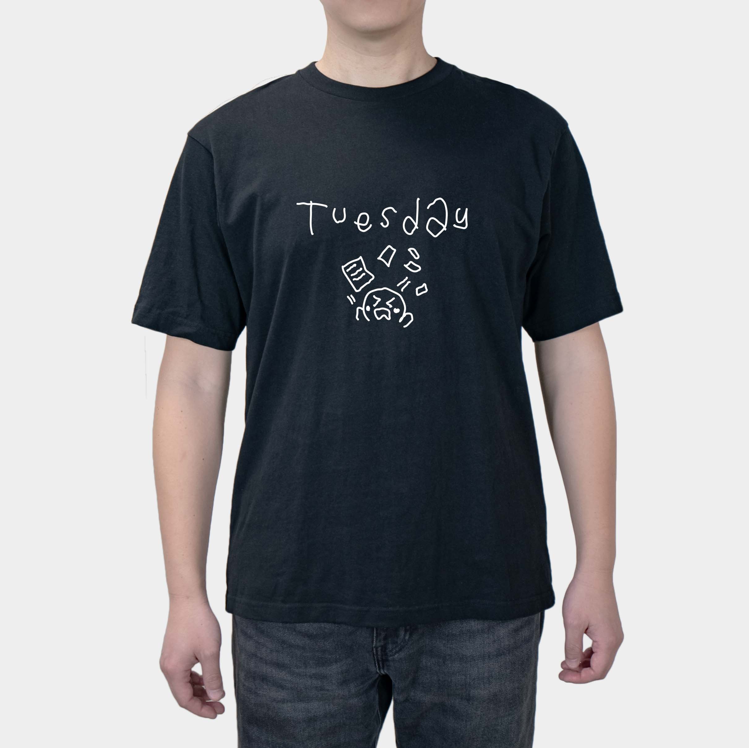 2025 Modal T-shirt Fun Text Week Monday To Sunday Workers Mood Club Animal Work Short Sleeve