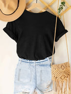 Summer short-sleeve resort casual floral print plus-size T-shirt Random shipment