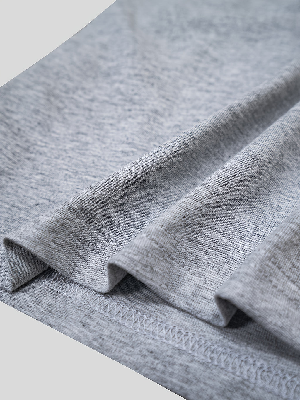 Men's pure cotton solid-color T-shirt, a loose and heavyweight casual top for summer