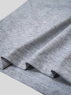 Men's pure cotton solid-color T-shirt, a loose and heavyweight casual top for summer