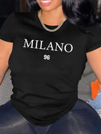 Summer short-sleeve resort casual floral print plus-size T-shirt Random shipment