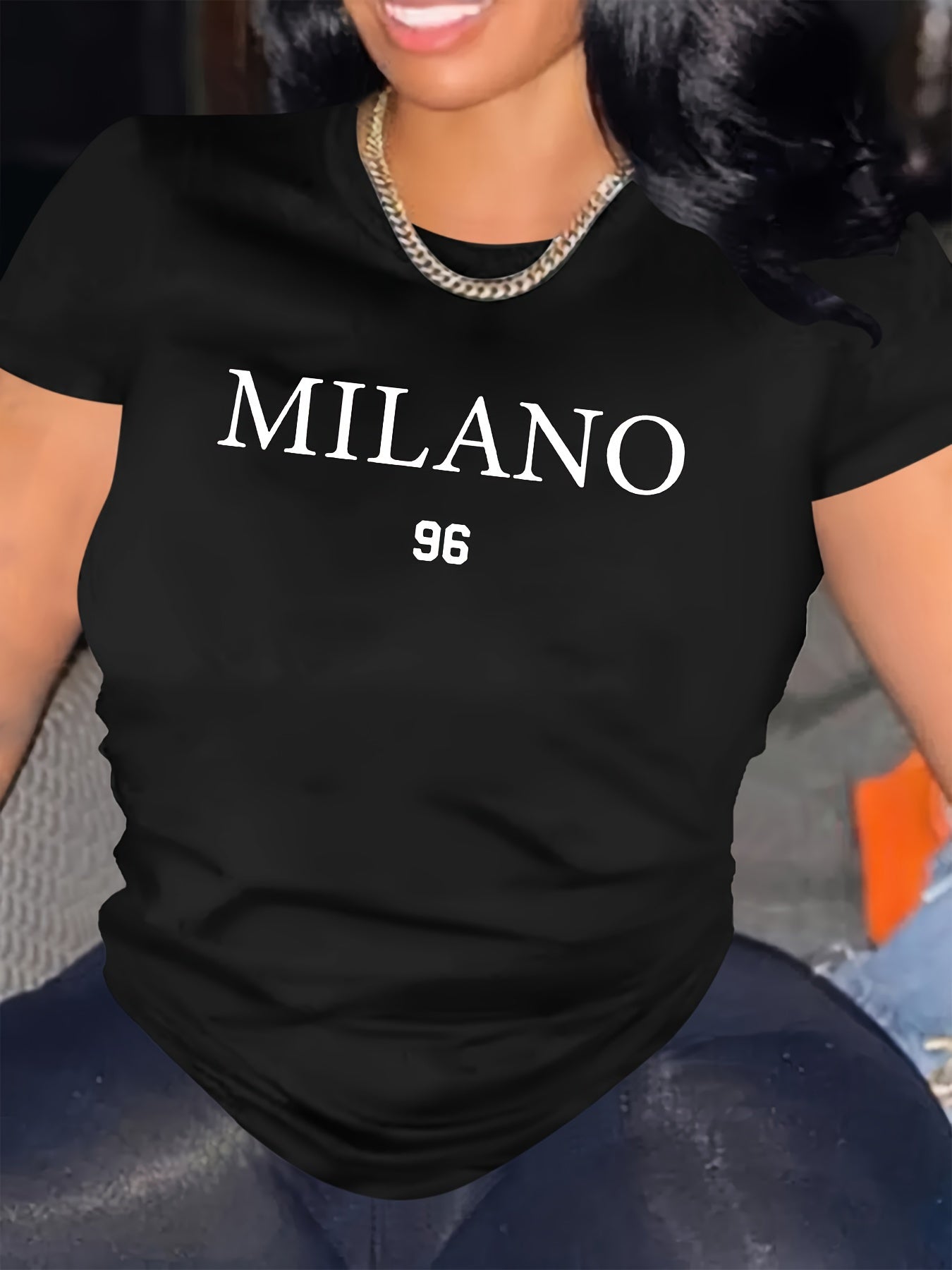 Summer short-sleeve resort casual floral print plus-size T-shirt Random shipment