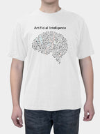 Creative Smart Brain print cropped T-shirt