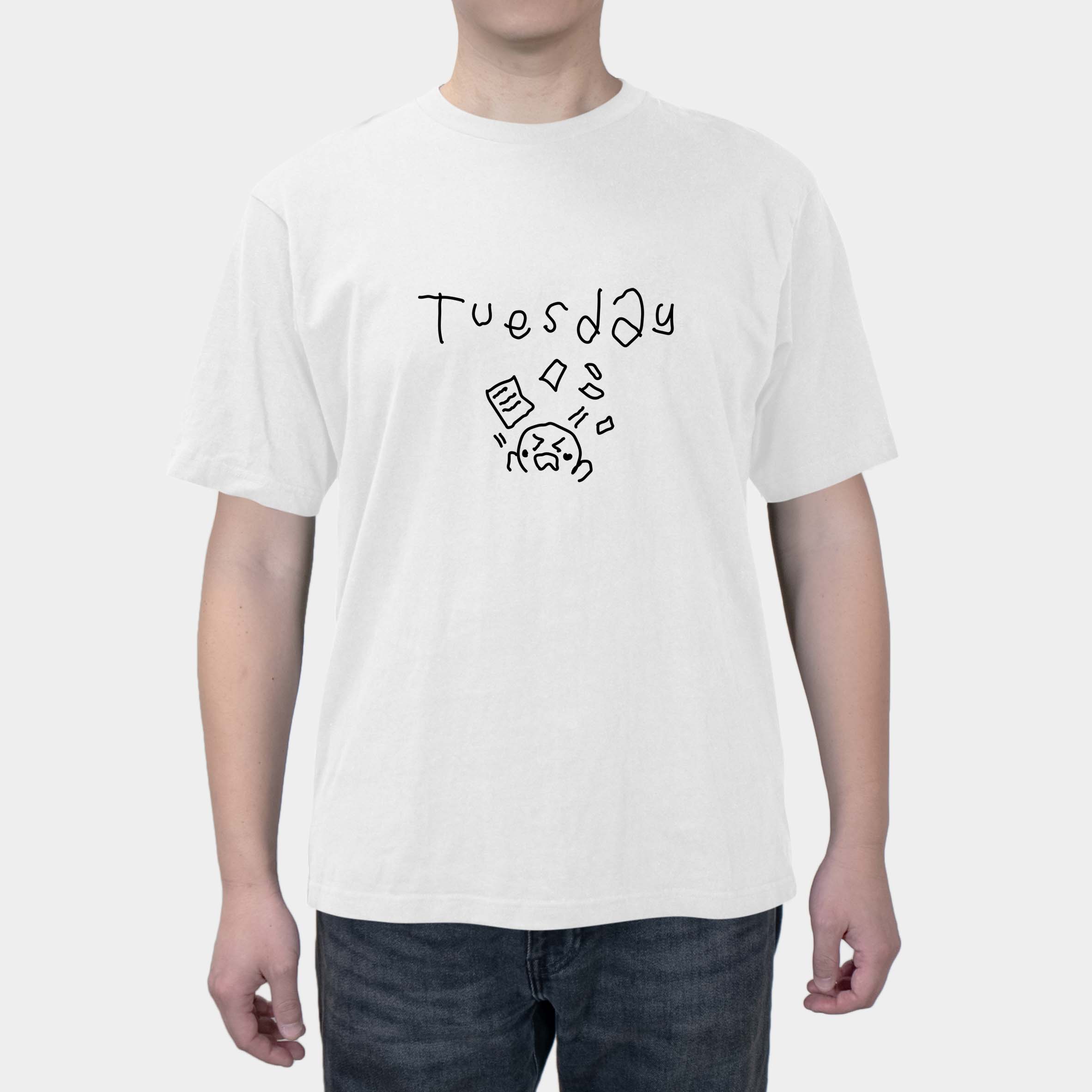 2025 Modal T-shirt Fun Text Week Monday To Sunday Workers Mood Club Animal Work Short Sleeve