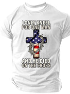 Men's WE ONLY KNEEL TO ALMIGHTY GOD Short Sleeve T-shirt