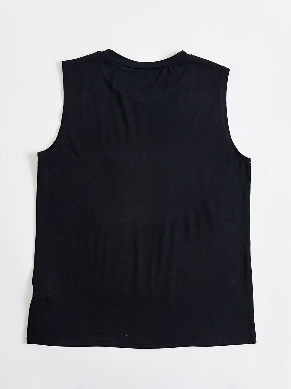 Round neck, monogram, slogan print vest Random shipment